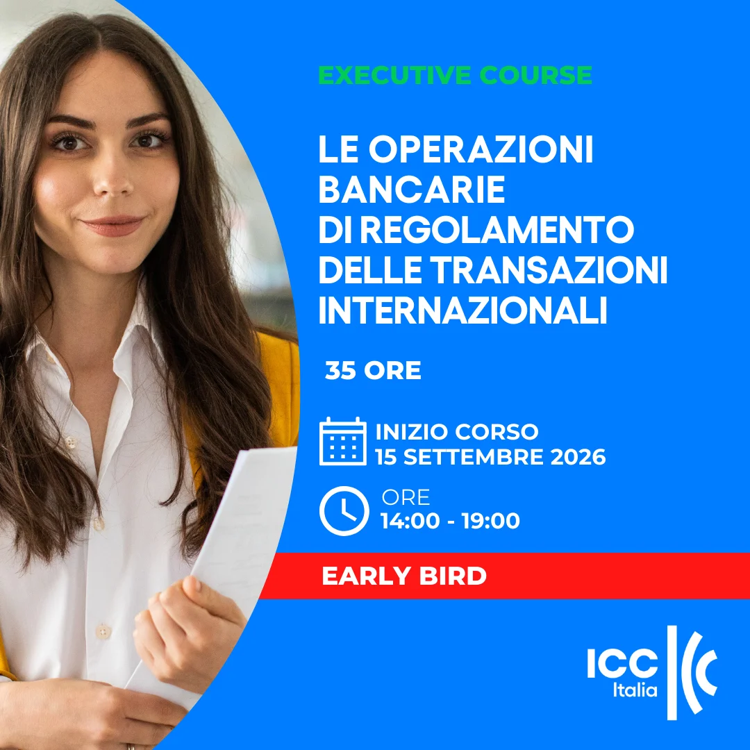 Copertina corso executive ICC Italia Le Operazioni Bancarie di regolamento delle transazioni internazionali