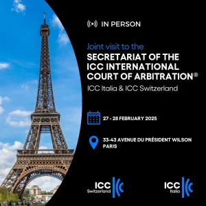 ICC International Court of Arbitration Visita congiunta ICC Italia & ICC Svizzera