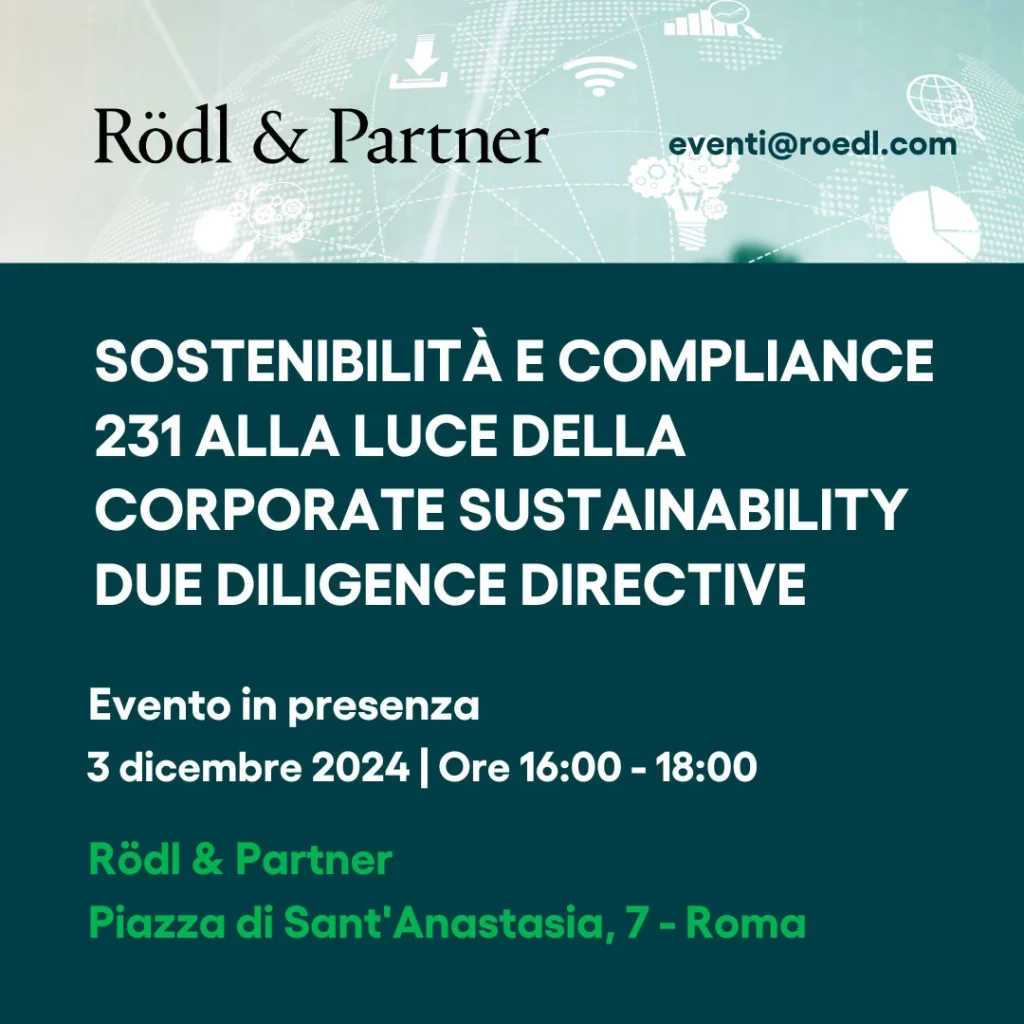 Sostenibilità e compliance 231 alla luce della Corporate Sustainability Due Diligence Directive