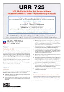 URR 725 ICC uniform Rules for Bank-to-Bank Reimbursements under Documentary Credits