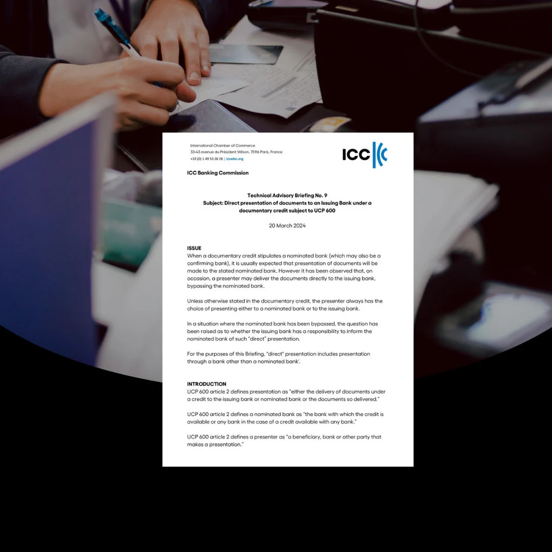 ICC Banking Commission Technical Advisory Briefing No. 9