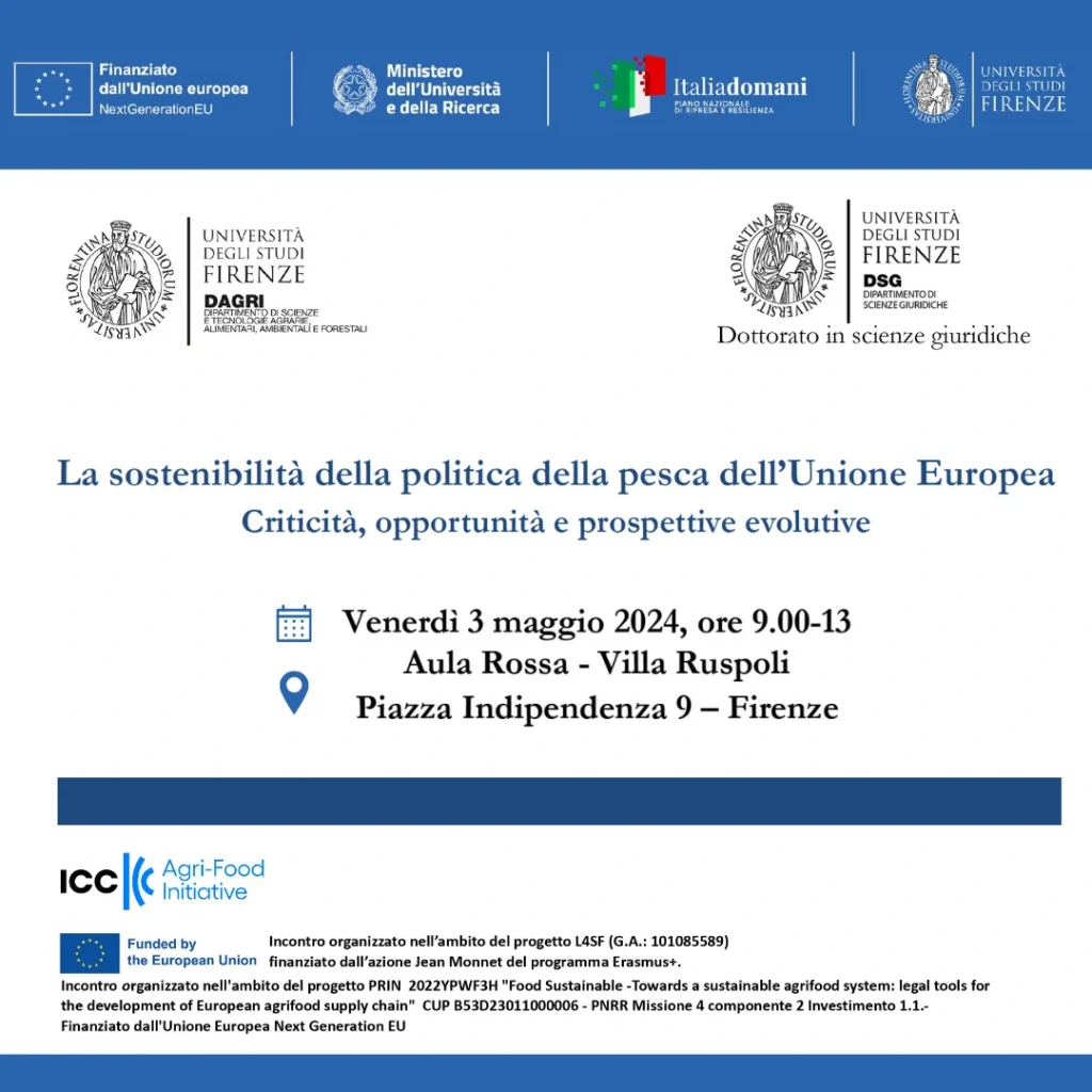 La sostenibilità della politica della pesca dell’Unione Europea Criticità, opportunità e prospettive evolutive