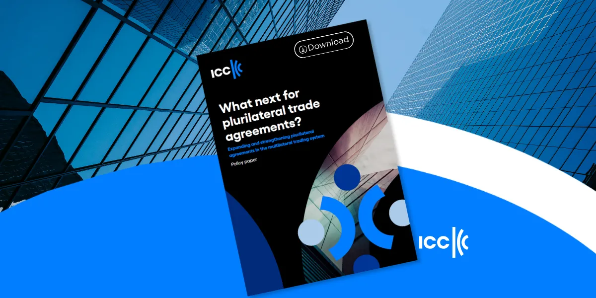 Copertina del Policy Paper ICC sul ruolo degli accordi plurilaterali